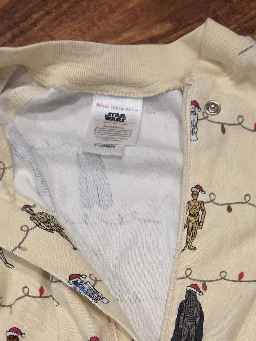 Hanna Andersson EUC 18-24 Star Wars Holiday One-piece Pj Romper